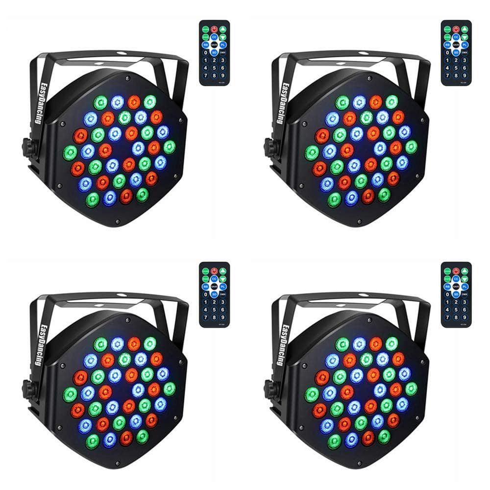 Lukyamzn RGB 7 Channel Stage Lighting, LED Par Light with Remote