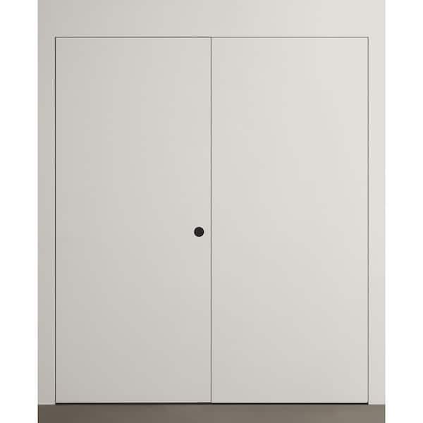 Invisible Frame Regular 56 in. x 80 in. Left Active Primed Wood Composite Double Prehung Interior Door