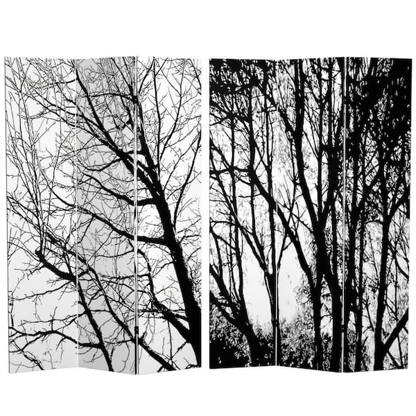 6 ft. Printed 3-Panel Trees Room Divider