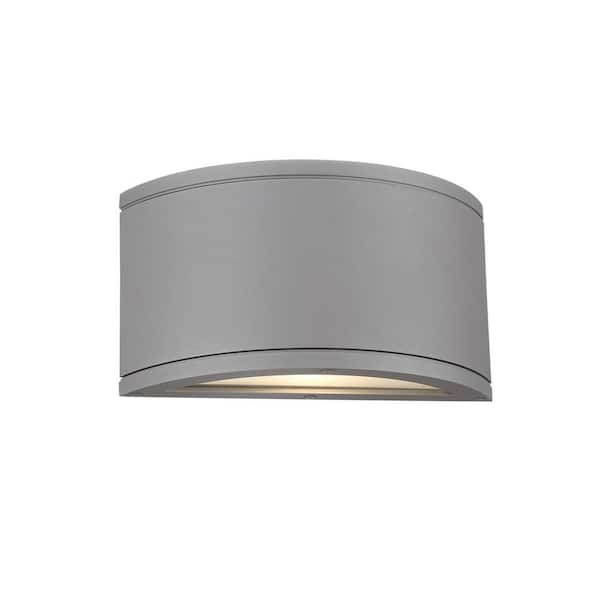 WAC Lighting Tube 1-Light Graphite Hardwired LED Light Indoor or Outdoor Half Wall Cylinder Sconce