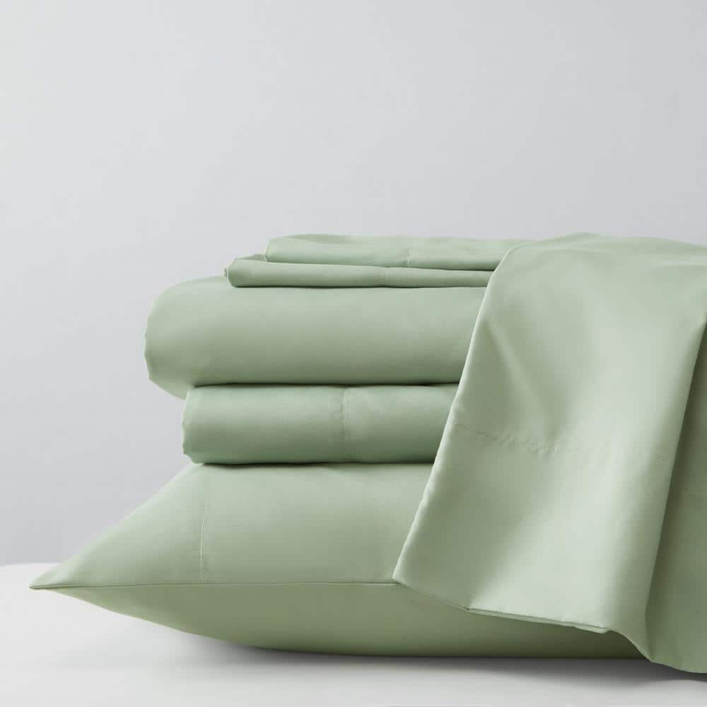 KCNY Solution 4-Piece Green Microfiber Twin Sheet Set