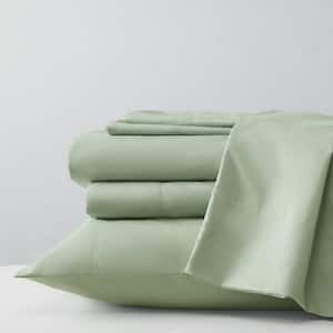 KCNY Solution 4-Piece Green Microfiber Twin Sheet Set
