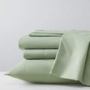 KCNY Solution 6-Piece Green Microfiber King Sheet Set