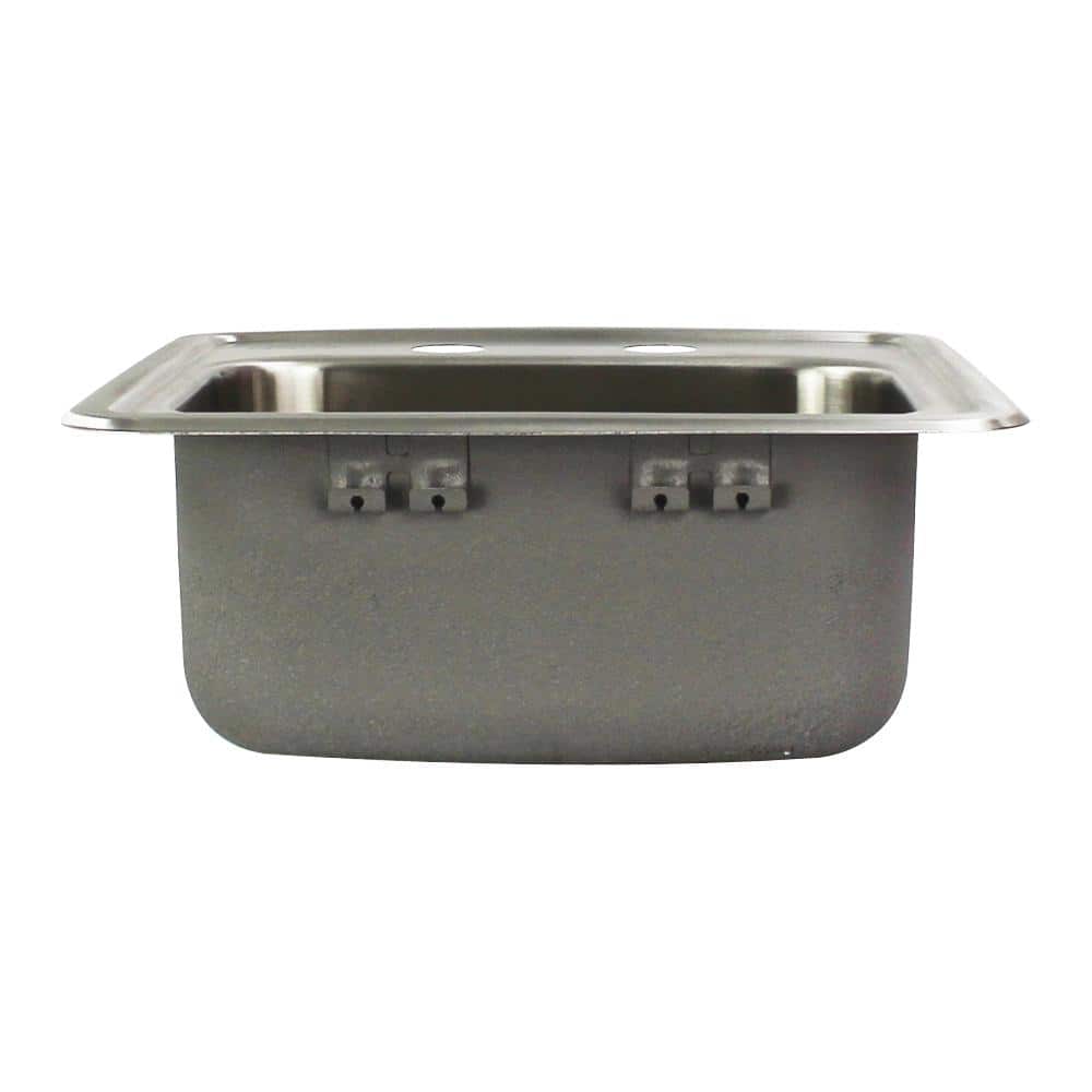 15'' Brushed Stainless Steel Single Bowl Drop-In Kitchen Sink