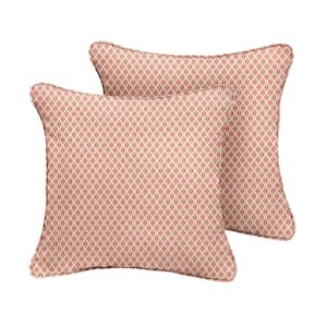 20 in. H x 20 in. W x 6 in. D Square Outdoor Throw Pillow (2-Pack) in Sunbrella