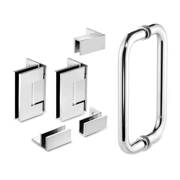 38 In X 76 Frameless Hinged Reversible Shower Door And Panel Chrome Finish Wf 00 Ch The Home Depot - Symphony Shower Doors Frameless Fixed Glass Panel Finish 38 In X 76 Frameless Hinged Reversible Shower Door And Panel Chrome Finish Wf 00 Ch The Home Depot - Symphony Shower Doors Frameless Fixed Glass Panel Finish