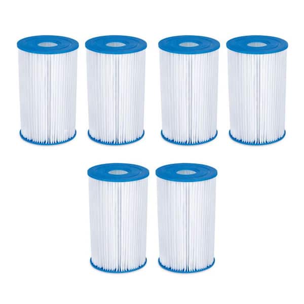 Summer Waves 25 sq.ft. Replacement Type B Pool and Spa Filter Cartridge (6-Pack)