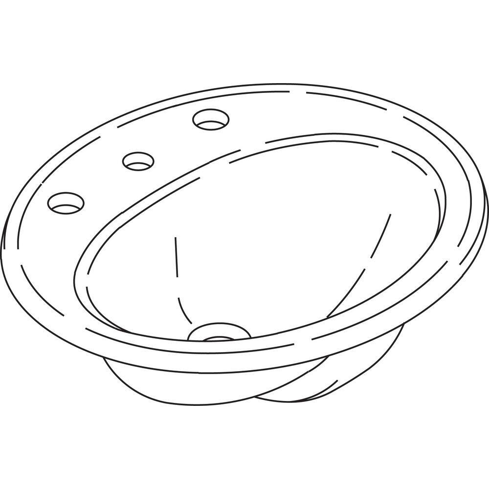 White Ceramic Oval Undermount Bathroom Sink with Overflow