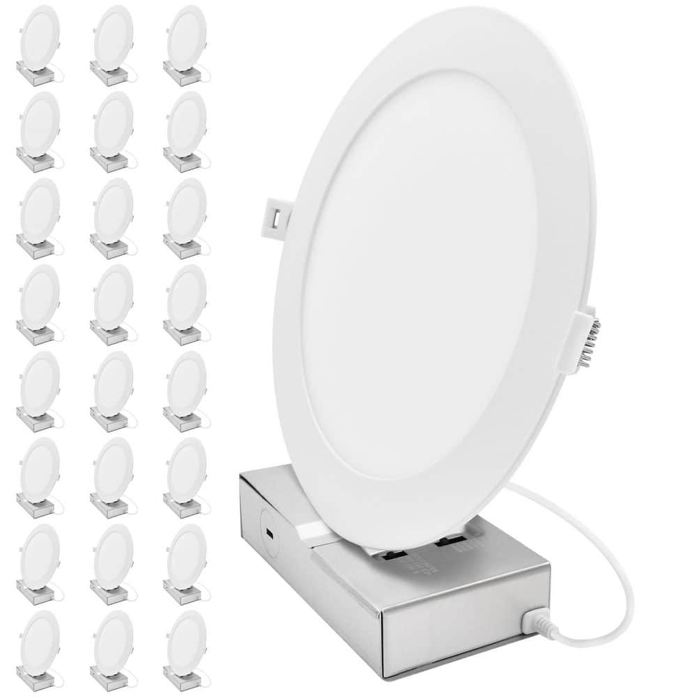 8 In. Integrated LED Recessed Light with JBox, 5CCT, 13W-18W, Up to 1500LM, CRI90 Dimmable 120-277V IC Rated ETL 24 Pack price history on PriceWatchPro