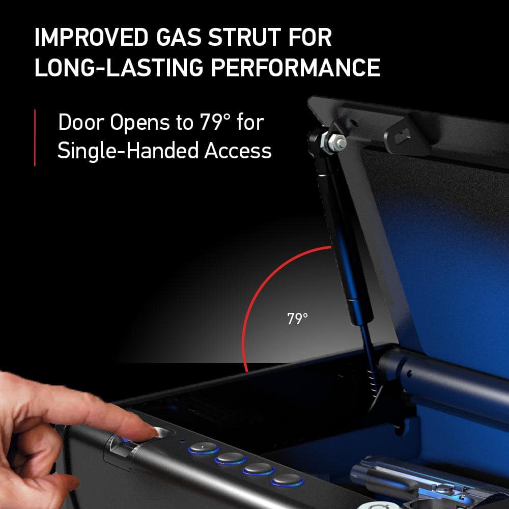 SentrySafe Biometric Gun Safe for 1 Pistol with Fingerprint Lock and Interior Lights QAP1BLX