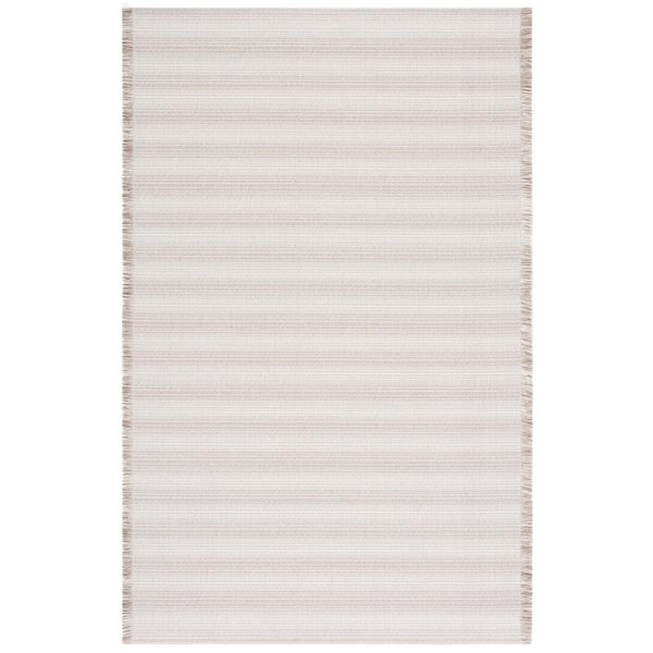 SAFAVIEH Augustine Ivory/Taupe 6 ft. x 10 ft. Striped Area Rug