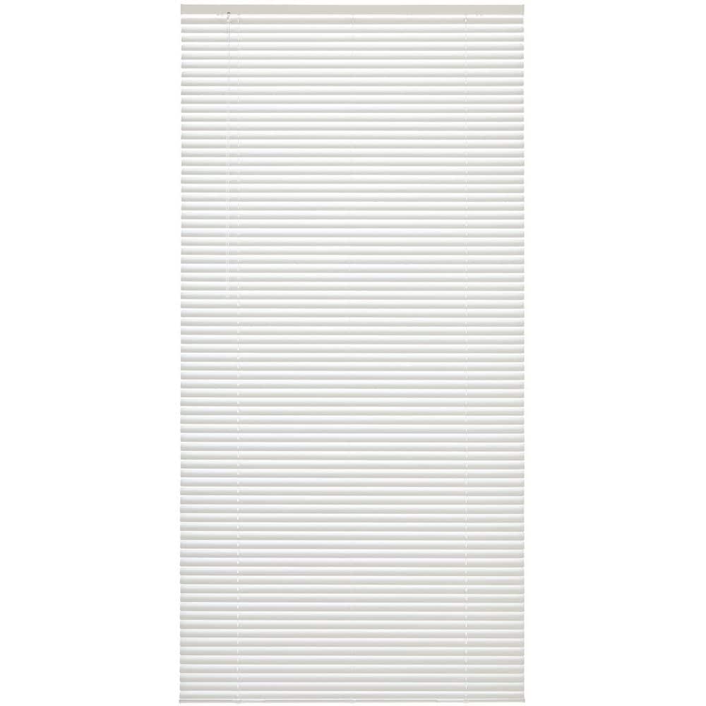 Alabaster Cordless 1 in. Vinyl Mini Blind - 32 in. W x 64 in. L
