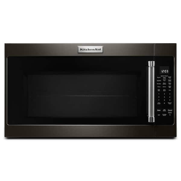 KitchenAid 2.0 cu. ft. Over the Range Microwave in Black Stainless with