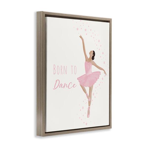 cfbn☺︎ house on the hill Ballet柄　80cm Stupell Industries Born To Dance Ballerina by Chen Alyesh Brown