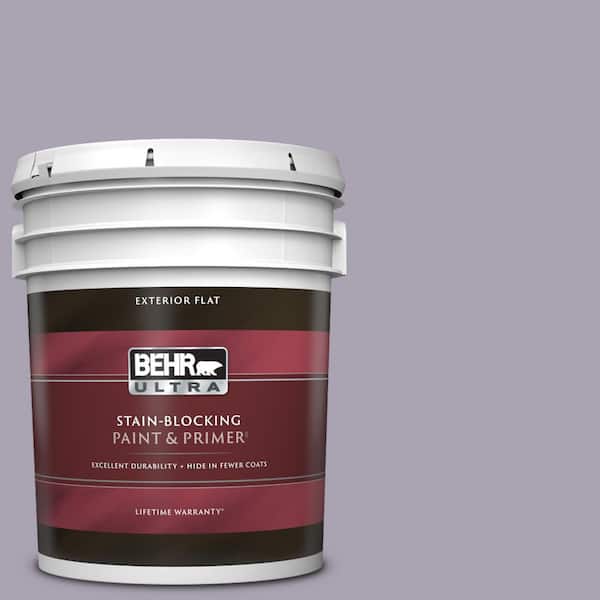 BEHR ULTRA 5 gal. #N560-3 Luxe Lilac Flat Exterior Paint & Primer