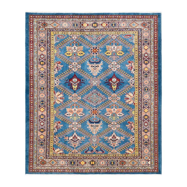 Solo Rugs Tribal One-of-a-Kind Bohemian Light Blue 5 ft. 3 in. x 6 ft. 2 in. Tribal Area Rug