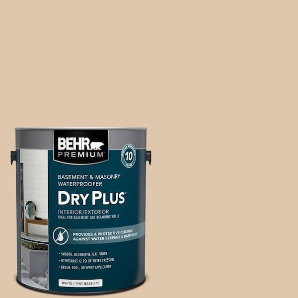 BEHR PREMIUM 1 gal. #N260-2 Almond Latte Flat Interior/Exterior Dry ...