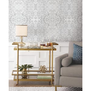 45 sq ft Fleabitten Grey Peel and Stick Non-woven Wallpaper