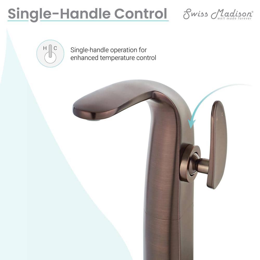 Chateau High Arc 11'' Single-Handle Bathroom Faucet in Oil Rubbed Bronze
