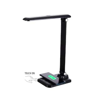 Cresswell 14.76 in. Black LED Desk Lamp with Dimmer 19983-000 - The ...