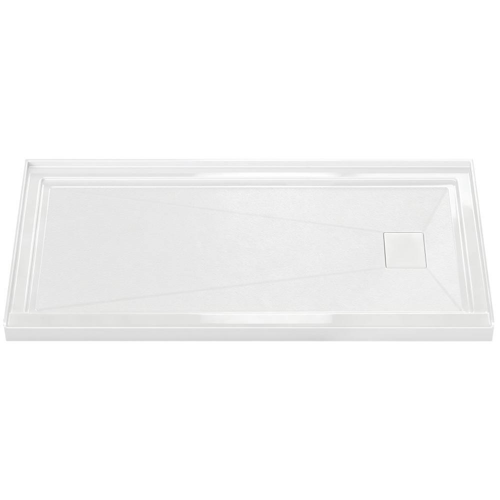 Gevora 72 in. L x 36 in. W Fiberglass-Reinforced Acrylic Shower Pan with Right-Hand Drain and Magnetic Cover in White price history on PriceWatchPro