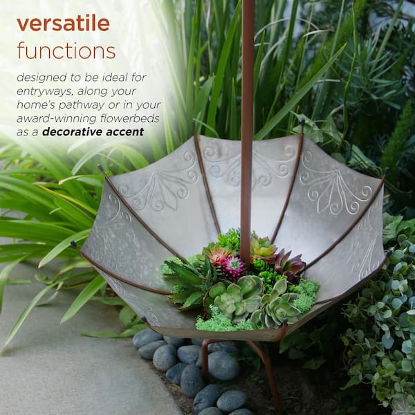 Alpine Outdoor Upside Down Umbrella Garden Planter