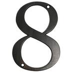 4 in. Aged Bronze Flush Mount House Number 8