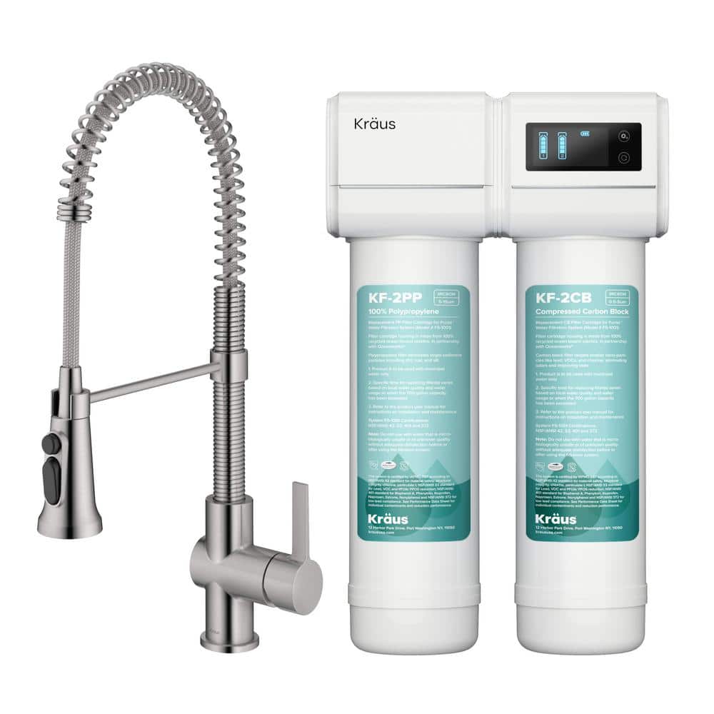 Britt Pull-Down Single Handle Filter Kitchen Faucet in Spot-Free Stainless Steel with Under-Sink Filtration System price history on PriceWatchPro