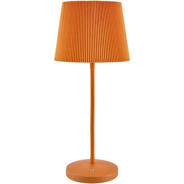Livabliss Rigel REL-004 21 in. H x 8 in. W x 8 in. D Buffet Table Lamp, Orange