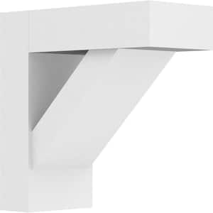 5 in. x 12 in. x 12 in. Traditional Bracket with Block Ends, Standard Architectural Grade PVC Bracket