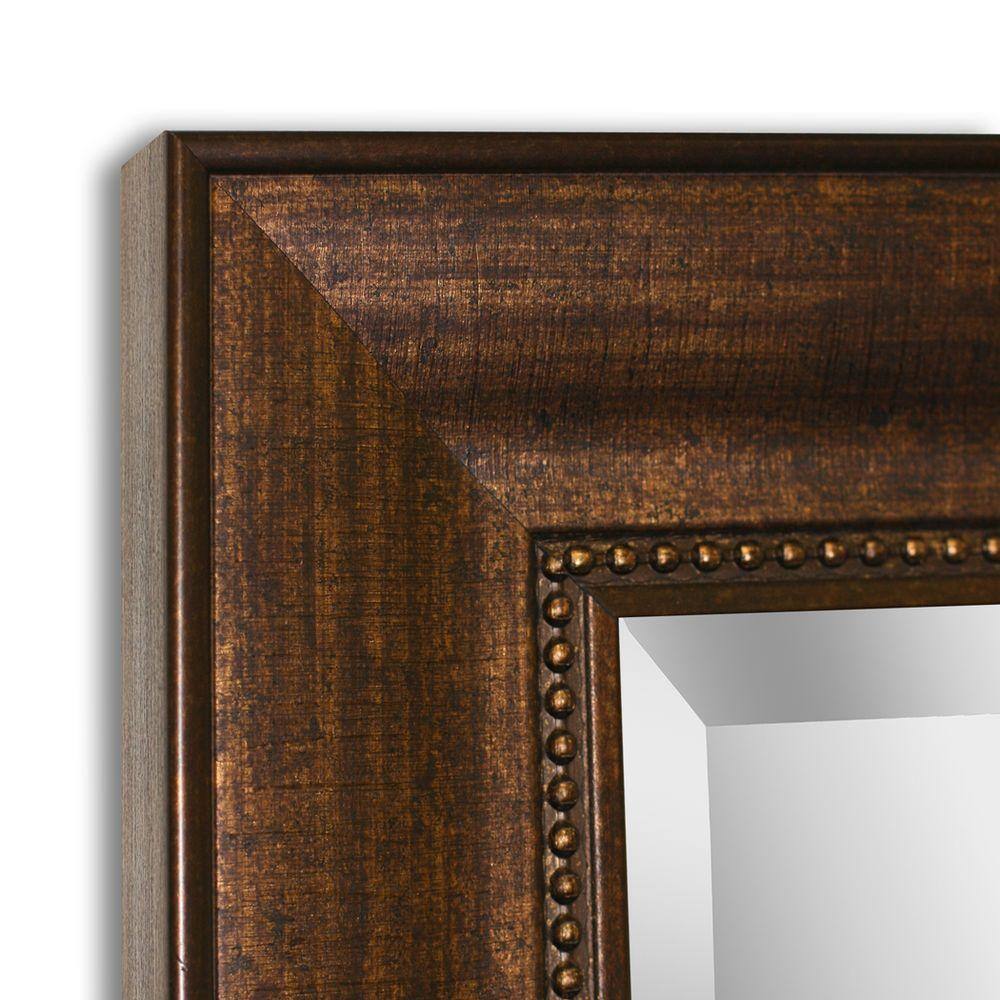 Elegant Beaded Bronze Rectangular Vanity Wall Mirror - 28.5 x 34.5