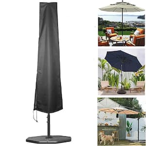 76 in. Patio Umbarlla Cover Waterproof Oxford Patio Umbrella Cover for Umbrellas Outdoor Garden, Black（1-pack）