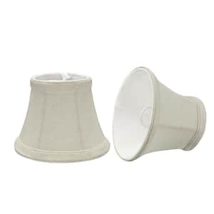 5 in. x 4 in. Off White Bell Lamp Shade (2-Pack)