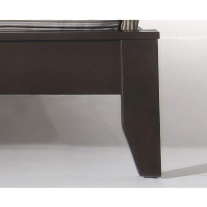 Espresso King Bed with Wood Frame and Storage Drawer