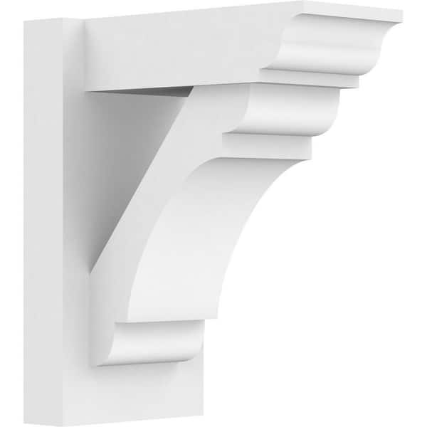 Ekena Millwork Olympic 7 in. W x 14 in. H x 12 in. D Signature Urethane Polyurethane Outlooker with Traditional Ends