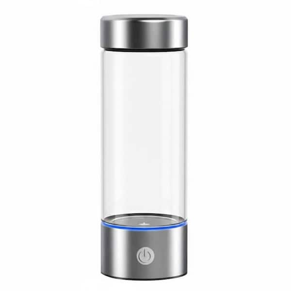 Anqtovp 14 oz. Glass Portable Hydrogen Water Bottle Generator PEM-SPE Tech  USB Rechargeable Ionizer Cup 1-Bottle 29CSA11299 - The Home Depot