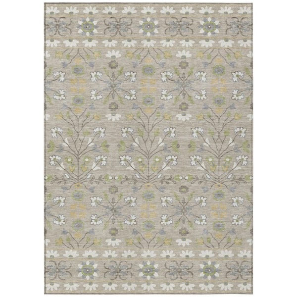 Chantille Machine Washable Indoor/Outdoor Abstract ACN3048 Beige 10 ft. x 14 ft. Area Rug