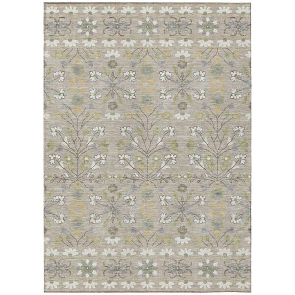 Chantille Machine Washable Indoor/Outdoor Abstract ACN3048 Beige 8 ft. x 10 ft. Area Rug