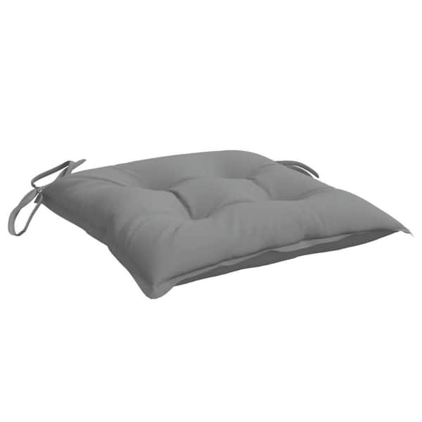 Benjara 15.7 in. x 15.7 in. Gray Square Outdoor Cushion for Chair (Set of 4)