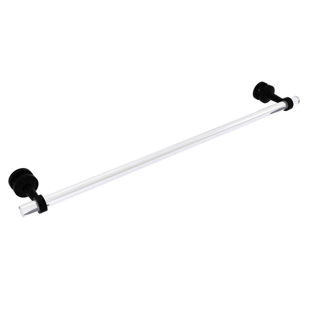 Pacific Beach 30 in. Over-the-door Shower Door Towel Bar in Matte Black price history on PriceWatchPro