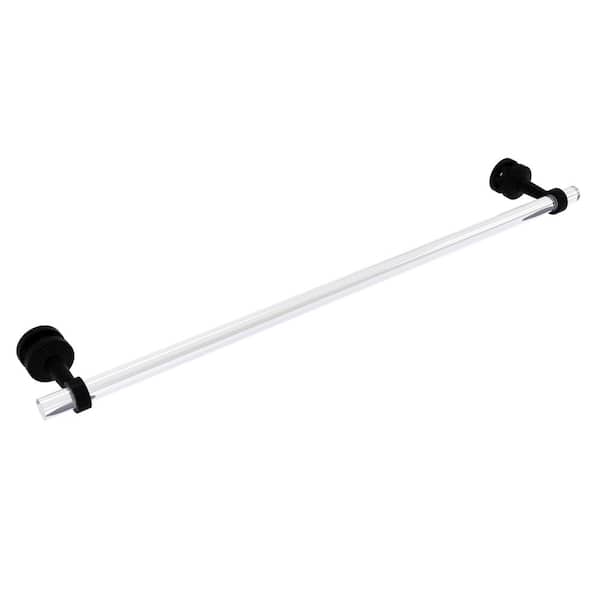 Allied Brass Pacific Beach 30 in. Over-the-door Shower Door Towel Bar in Matte Black