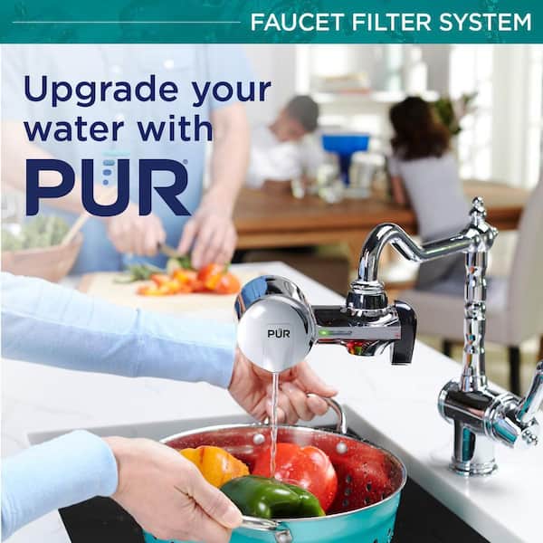PUR PLUS Faucet Mount Filtration System, Chrome PFM400H - The Home Depot