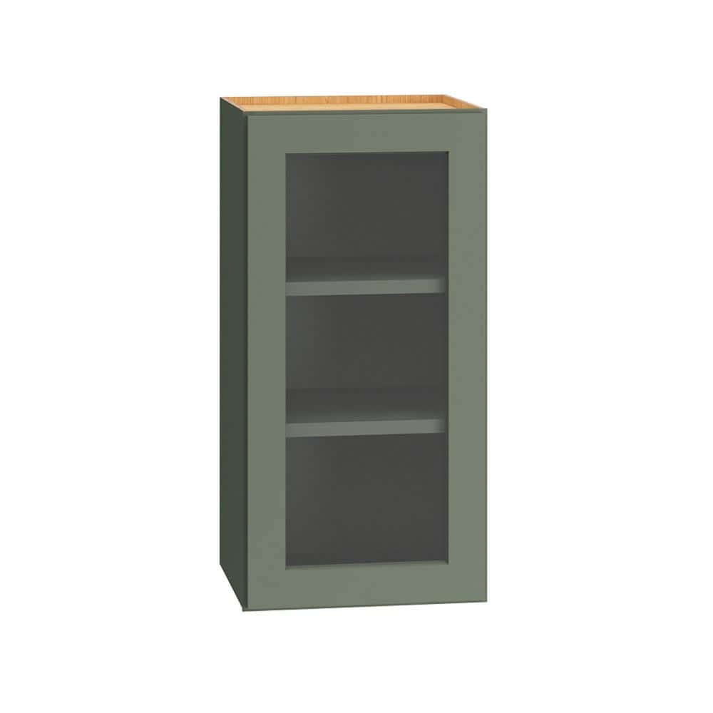 QuickShip Cottage 15 in. W x 12 in. D x 30 in. H Assembled Plywood Cut for Glass Specialty Wall Cabinet in Conifer price history on PriceWatchPro
