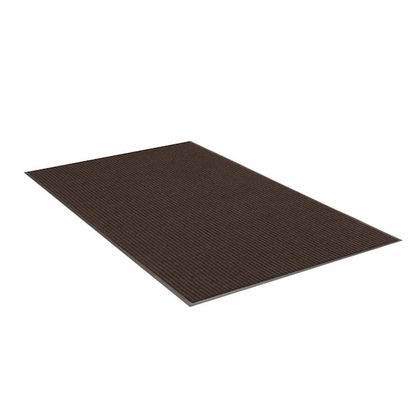 Apache Rib Cocoa Brown 4 ft. x 6 ft. Non-Slip Indoor Commercial Door Mat