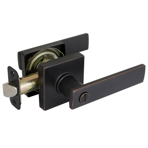 Defiant - Westwood Aged Bronze Bed/Bath Door Lever with Square Rose