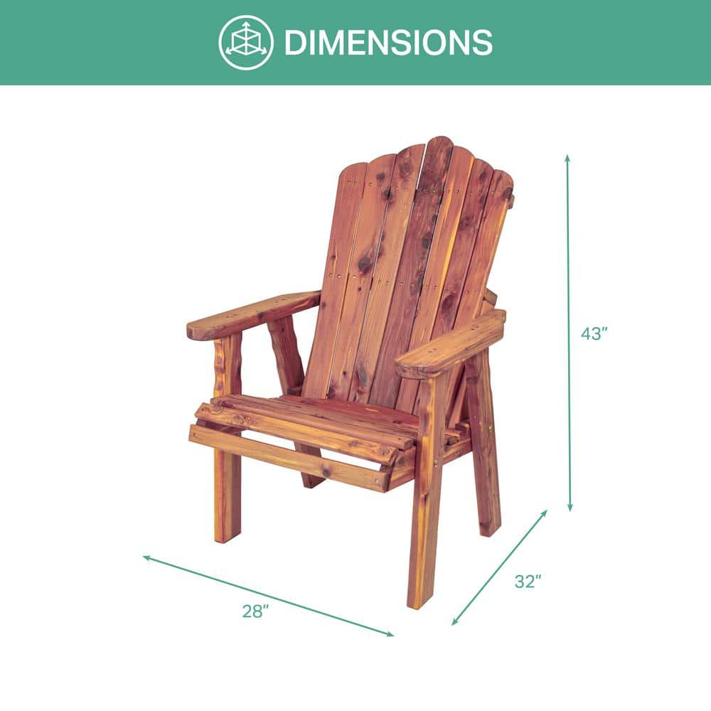 Handcrafted Cedar Stationary Outdoor Chair