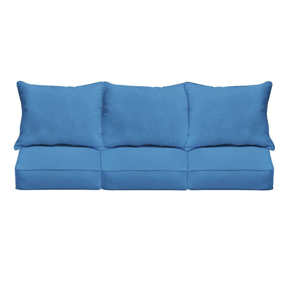 22.5 in. x 22.5 in. x 5 in. (6-Piece) Deep Seating Outdoor Couch Cushion in ETC Lapis price history on PriceWatchPro