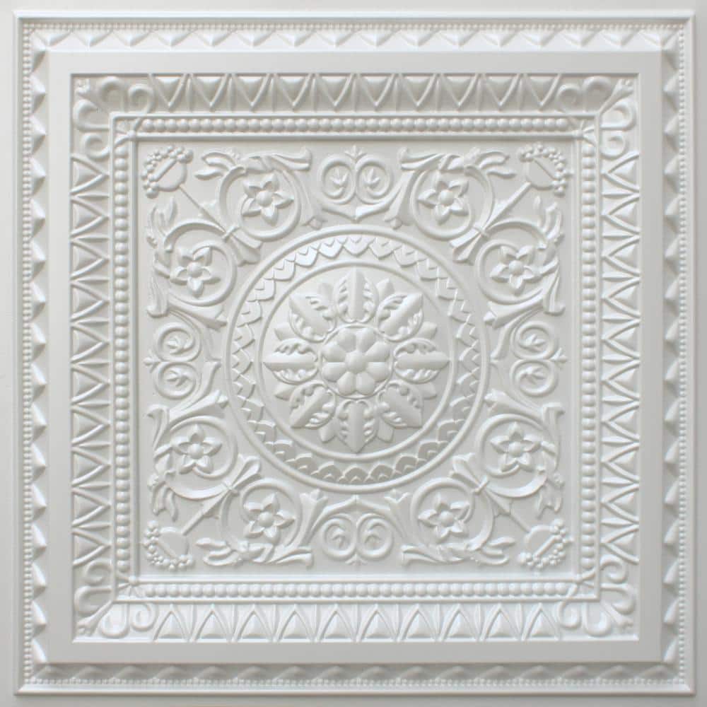 Falkirk Perth Pearl White 2 ft. x 2 ft. Decorative Modern Glue Up or Lay In Ceiling Tile (100 sq. ft./case) price history on PriceWatchPro
