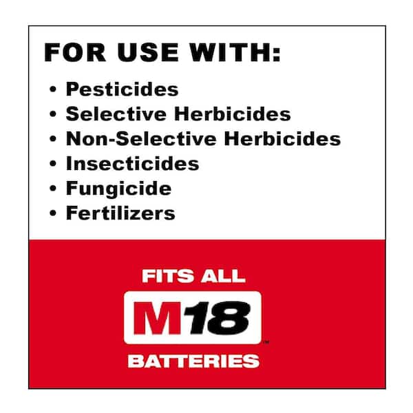 M18 18V 4 Gal. Cordless Battery Powered Backpack Pesticide Sprayer Kit w/Switch Tank Interchangeable Capability