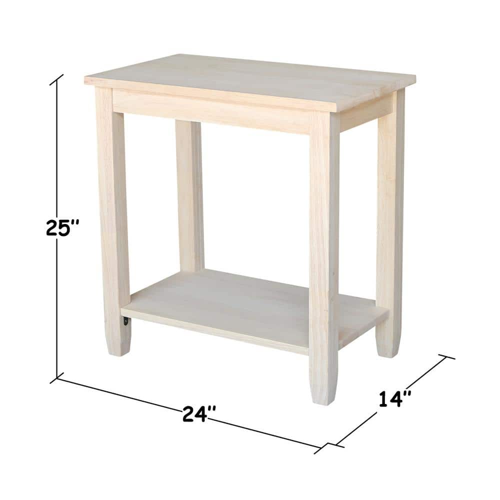 Classic Solid Wood Solano Accent Table in Natural Finish